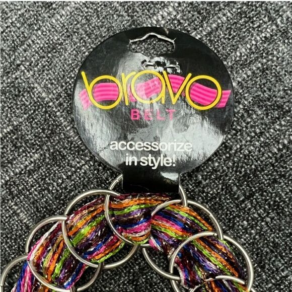 Boho Embroidered Rose Clutch Bag with Rainbow Belt Chain Strap - Picture 4 of 11